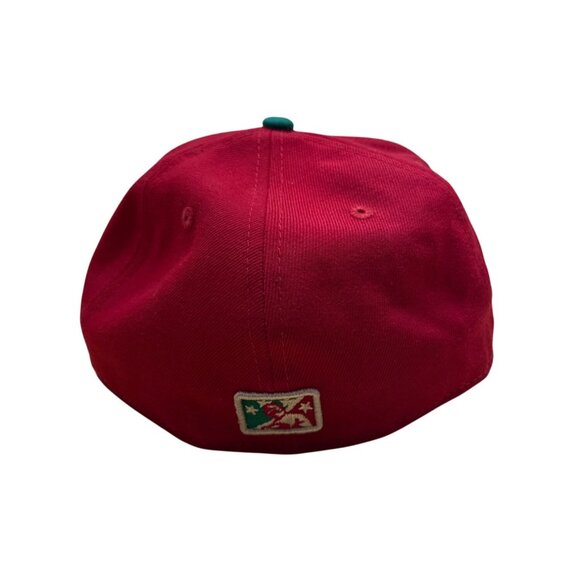 Fresno Grizzlies MiLB Taco Theme Night 59Fifty New Era Red/White/Green Sz 7 1/4 - Picture 3 of 13